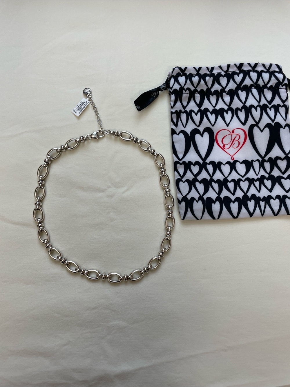Brighton Silver-Tone Oval Link Necklace NWT - Picture 8 of 9